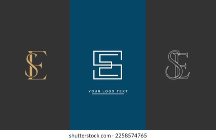 Set Of SE, ES, Abstract Letters Logo Monogram