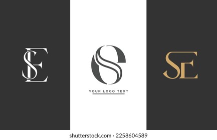 Set Of SE, ES, Abstract Letters Logo Monogram