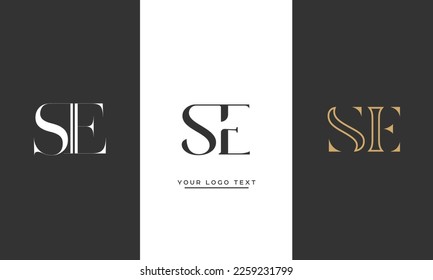 Set Of SE, ES, Abstract Letters Logo Monogram