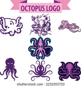 Set of sea animals icon