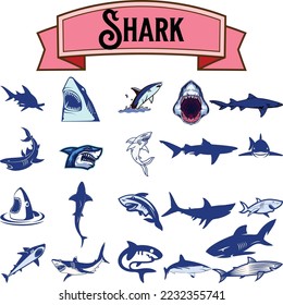 Set of sea animals icon