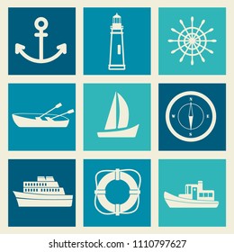 A set of sea icons