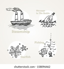 Set of sea icons