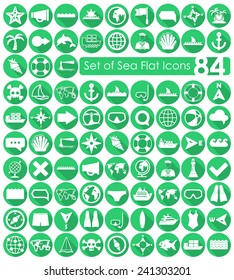 Set of sea icons