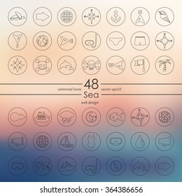 Set of sea icons