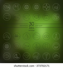 Set of sea icons