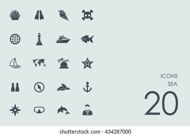 Set of sea icons