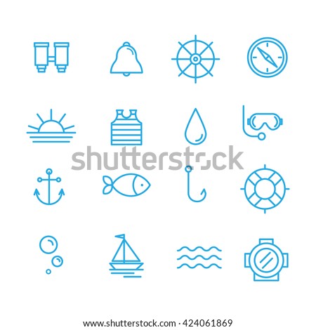 Set sea icons