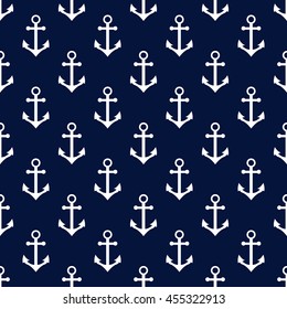 Set of sea and nautical seamless patterns. Vector illustration nautical pattern abstract textile sailor summer anchor symbols. Travel nautical seamless pattern geometric style ornament.