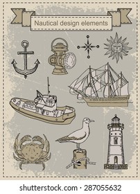 set of sea. ships