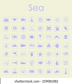 Set of sea simple icons