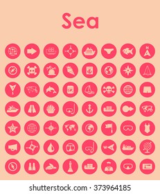Set of sea simple icons