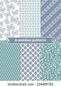 Set of seamless abstract backgrounds. 