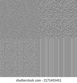 Conjunto de fondos abstractos sin fisuras. Textura de mosaico. Pancarta geométrica. Ilustración en blanco y negro