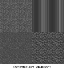 Set of seamless abstract backgrounds. Tiled texture. Geometric banner. Black and white illustration