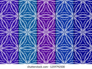 Set of Seamless Abstract Geometric Pattern Paper For Scrapbook. Vector Illustration