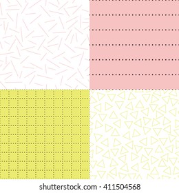 Set of seamless abstract geometric patterns 2