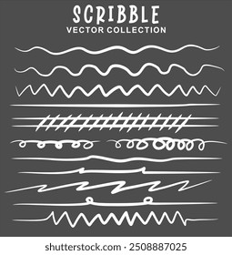 Set of seamless abstract hand-drawn patterns. Vector modern creative backgrounds for your design
