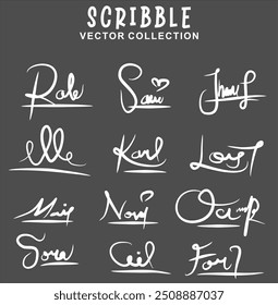 Set of seamless abstract hand-drawn patterns. Vector modern creative backgrounds for your design