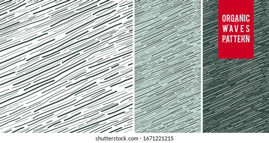 Conjunto de patrones orgánicos abstractos sin fisuras. Vector. Patrón natural y trazos para papel pintado, azulejos, adornos para tela, papel regalo.