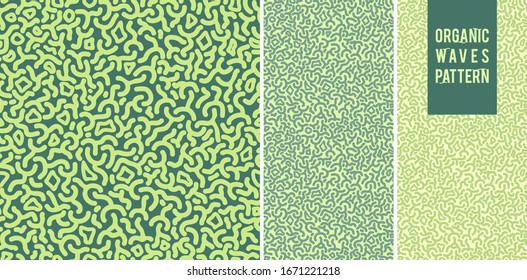 Conjunto de patrones orgánicos abstractos sin fisuras. Vector. Patrón natural para papel pintado, azulejos, adorno para tela, papel regalo.