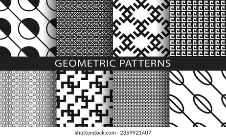 Set of seamless abstract patterns