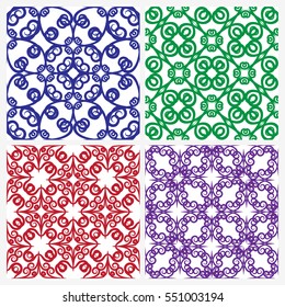 Set of seamless abstract patterns