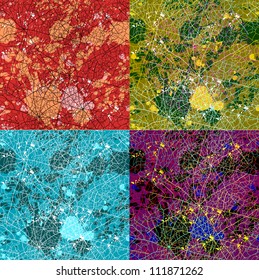 Set of seamless abstract stone pattern