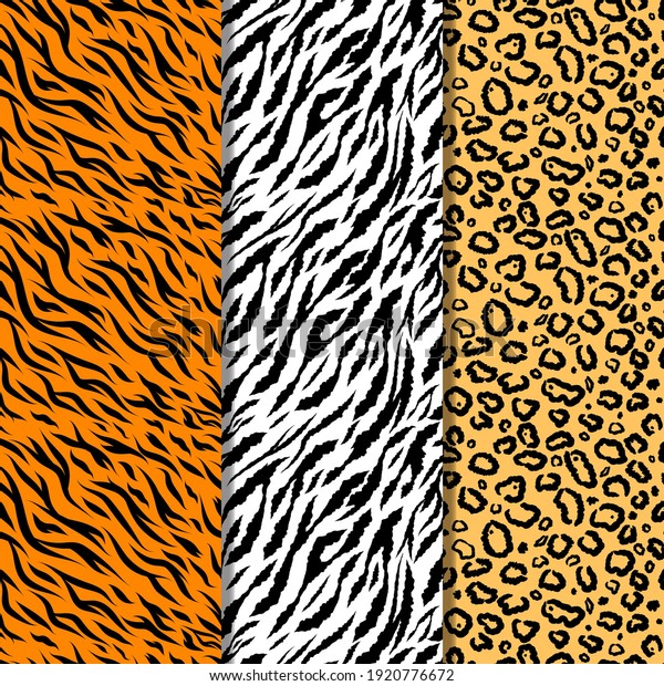 Set of\
seamless animal print pattern\
collection