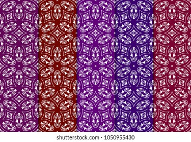 Set of seamless ART DECO pattern with hand drawn texture. Ornament for interior design, greeting cards, birthday or wedding invitations, fabric print. VECTOR