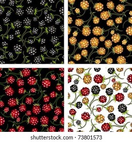 Set a seamless background with berries