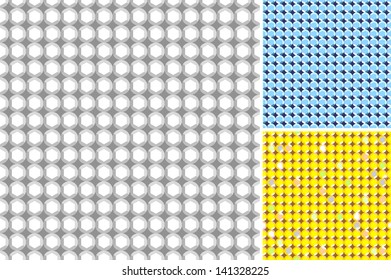 Set seamless background with shiny paillettes