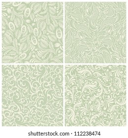 Set of seamless backgrounds baroque