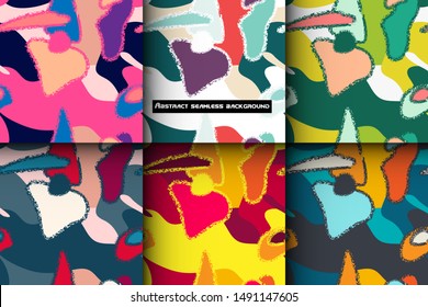 Set seamless backgrounds with chaotic elements.