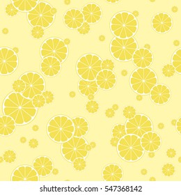 Set seamless backgrounds of citrus: orange, grapefruit, lime, lemon, tangerine. Vector illustration.