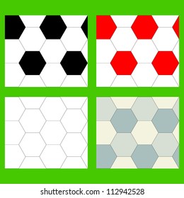 Set of the seamless backgrounds executed from hexagons, painted in various colors (possibility of repainting of hexagons is provided)