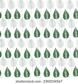 A set of seamless backgrounds with stylized plants, doodle, vector graphics 1000x1000 pixels. EPS10