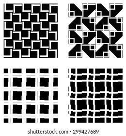 Set seamless black - white texture .
