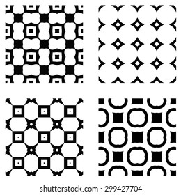 Set seamless black - white texture .