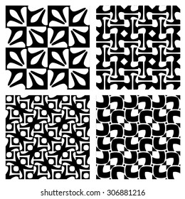 Set seamless black - white texture .
