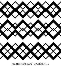 Set of seamless borders, geometric patterns isolated on white background