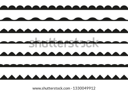 set of seamless borders. Vector design elements