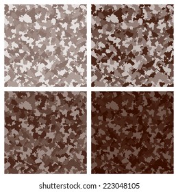 Set of seamless camouflage pattern