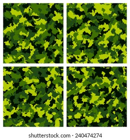 Set of seamless camouflage pattern