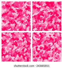 Set of seamless camouflage pattern