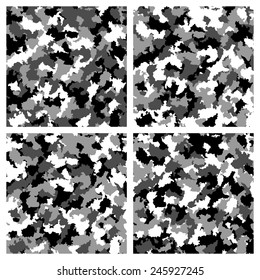 Set of seamless camouflage pattern