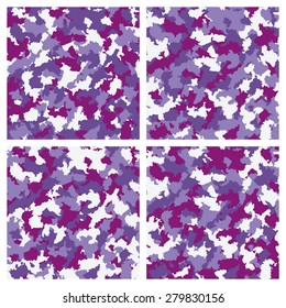 Set of seamless camouflage pattern