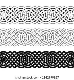 Celtic National Seamless Ornament Interlaced Tape Stock Vector (Royalty ...