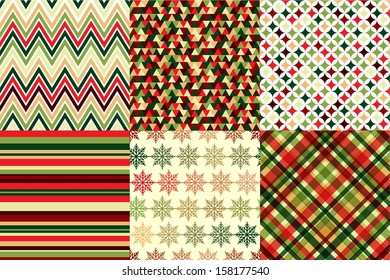 Set seamless christmas background