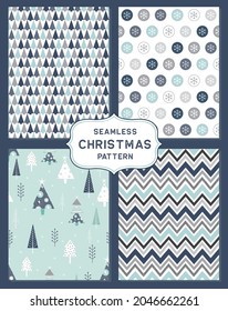 Set of seamless Christmas background